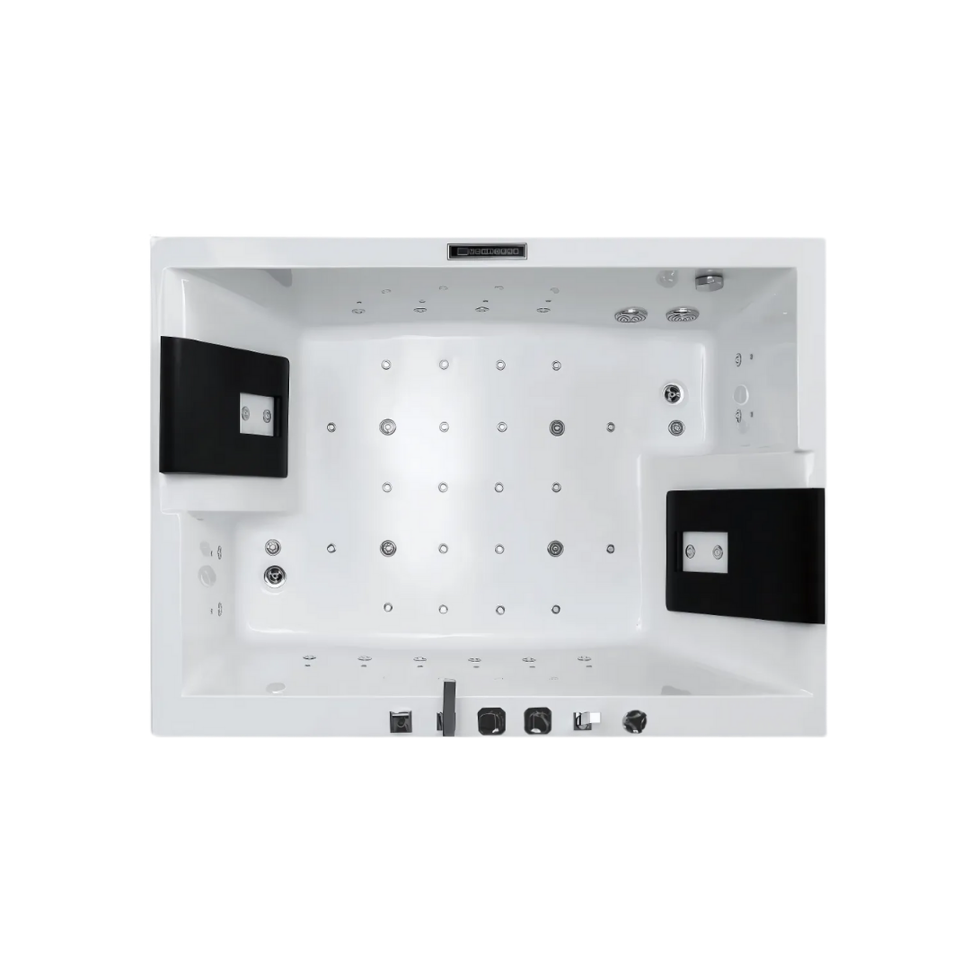 Opbouw Massagebad – Dubai – Glans Wit – 160x110x60 cm