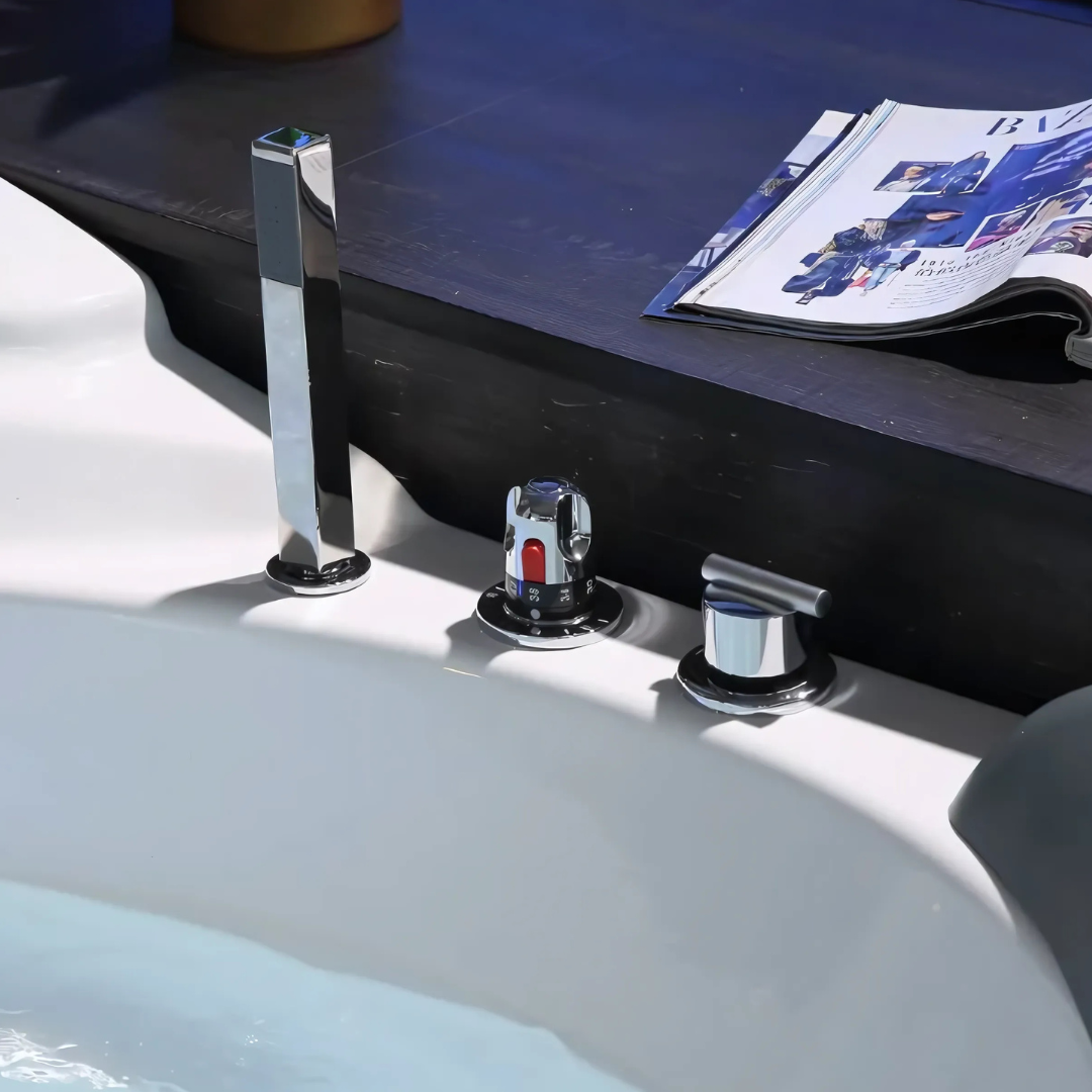 Hoekbad Massagebad – Bellavista – Glans Wit – 154x154x80 cm