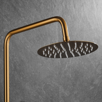 Thermostatisch opbouw regendoucheset - Julio - Geborsteld goud
