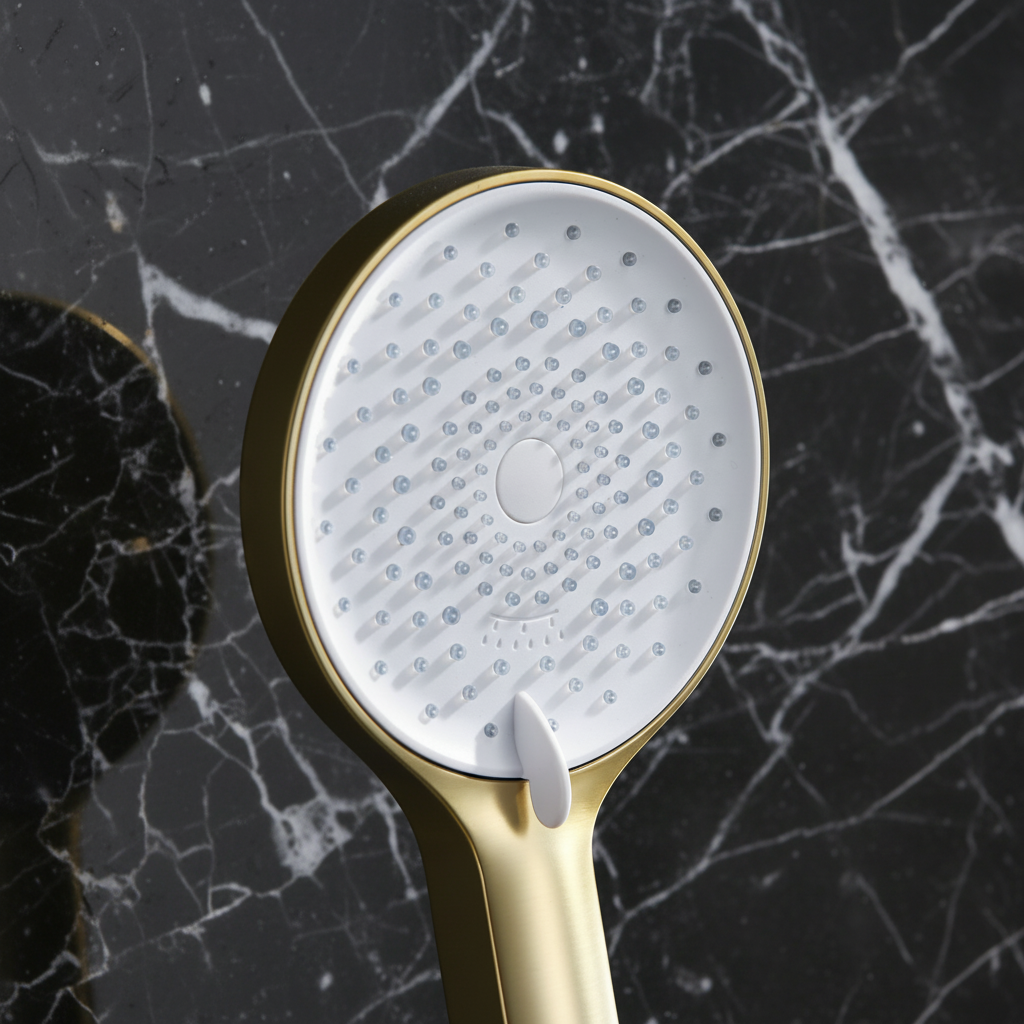 Thermostatisch Douchepaneel Marcelo – Digitale Display - Geborsteld goud - 182 × 40 × 52 cm