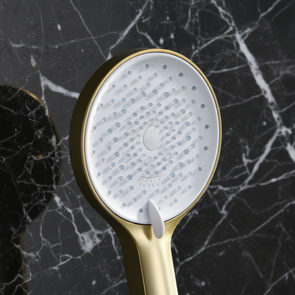 Thermostatisch Douchepaneel Marcelo – Digitale Display - Geborsteld goud - 182 × 40 × 52 cm