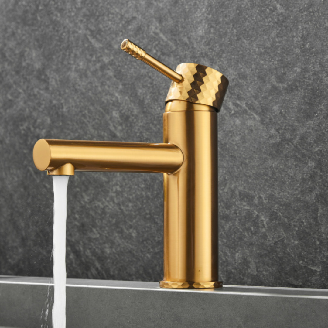 Opbouw wastafelkraan - Romano - Geborsteld goud