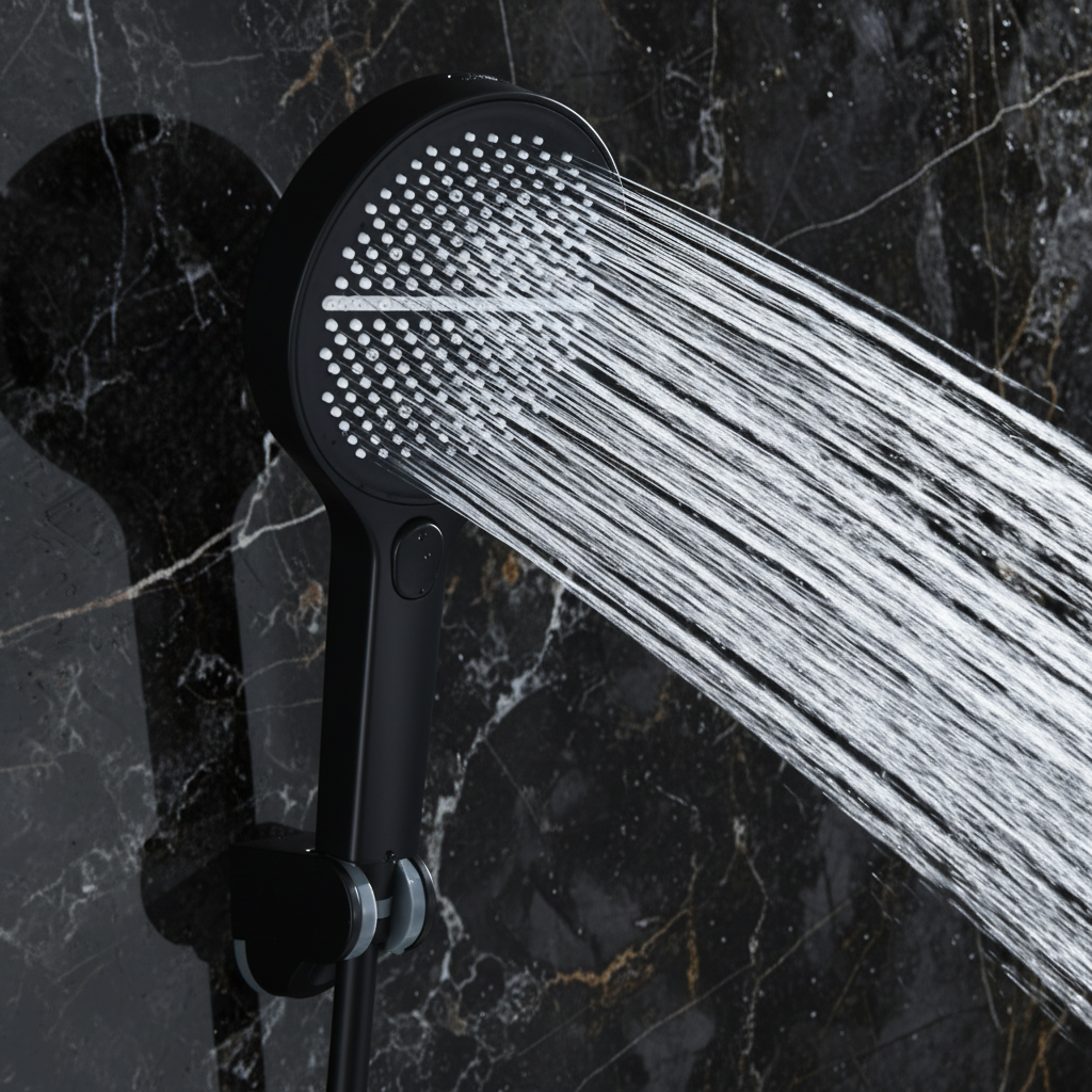 Douchepaneel Elena - LED - Digitaal display - Mat zwart- 145 × 18 × 65 cm