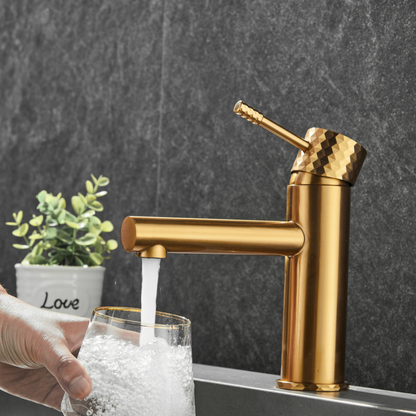 Opbouw wastafelkraan - Romano - Geborsteld goud