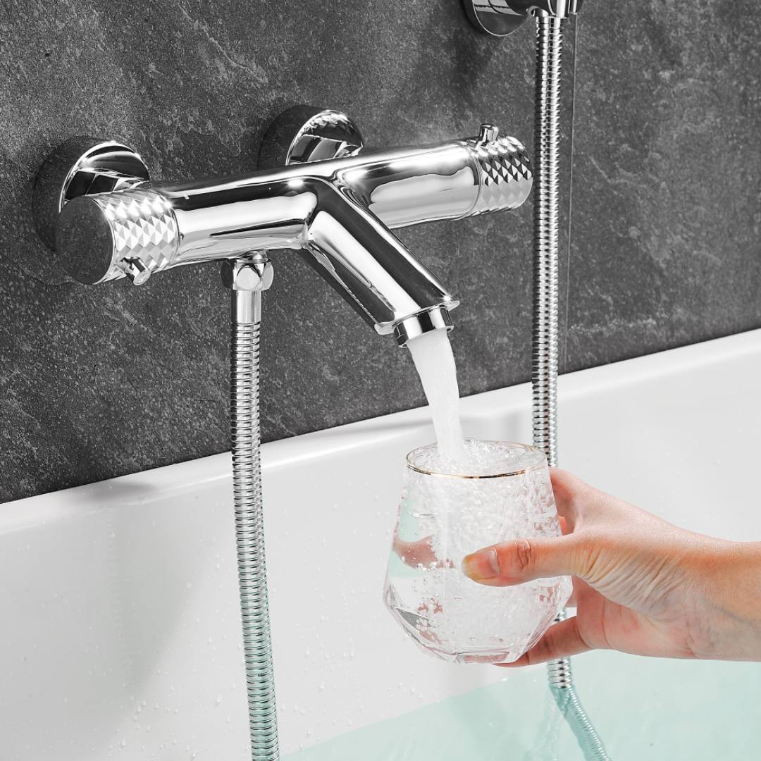 Thermostatische opbouw badkraan - Alessandra - Chroom