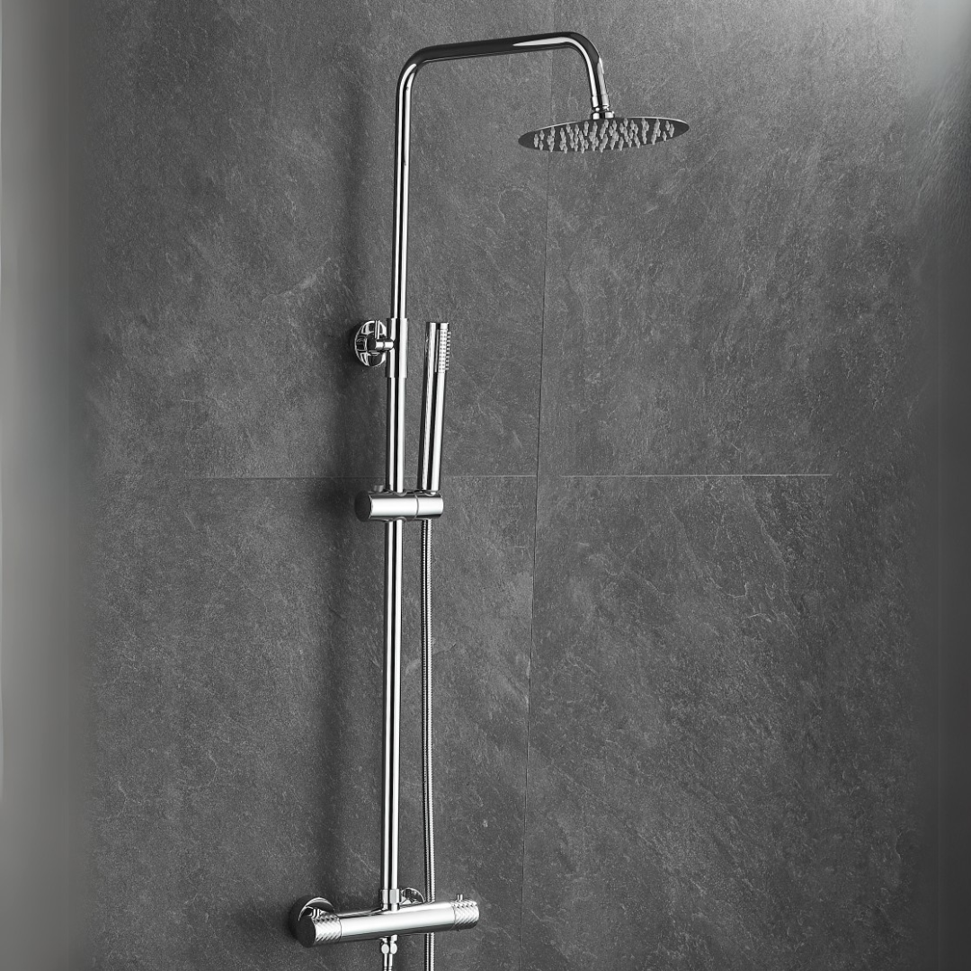 Thermostatisch opbouw regendoucheset - Julio - Chroom