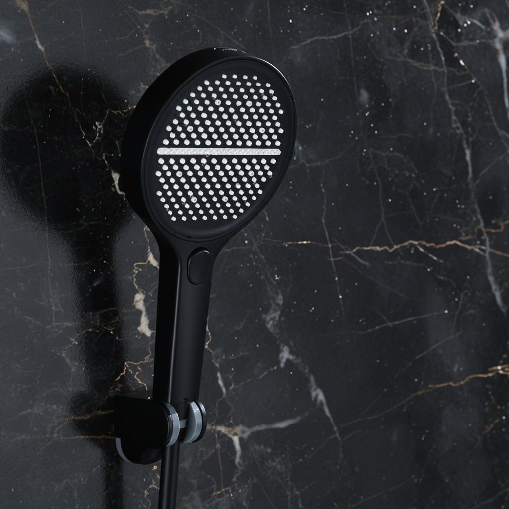 Douchepaneel Elena - LED - Digitaal display - Mat zwart- 145 × 18 × 65 cm