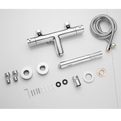 Thermostatische opbouw badkraan - Alessandra - Chroom