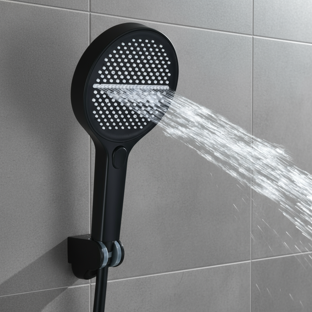 Douchepaneel Elena - LED - Digitaal display - Mat zwart- 145 × 18 × 65 cm