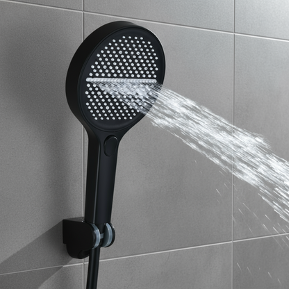 Douchepaneel Elena - LED - Digitaal display - Mat zwart- 145 × 18 × 65 cm