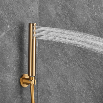 Thermostatische opbouw badkraan - Alessandra - Geborsteld goud
