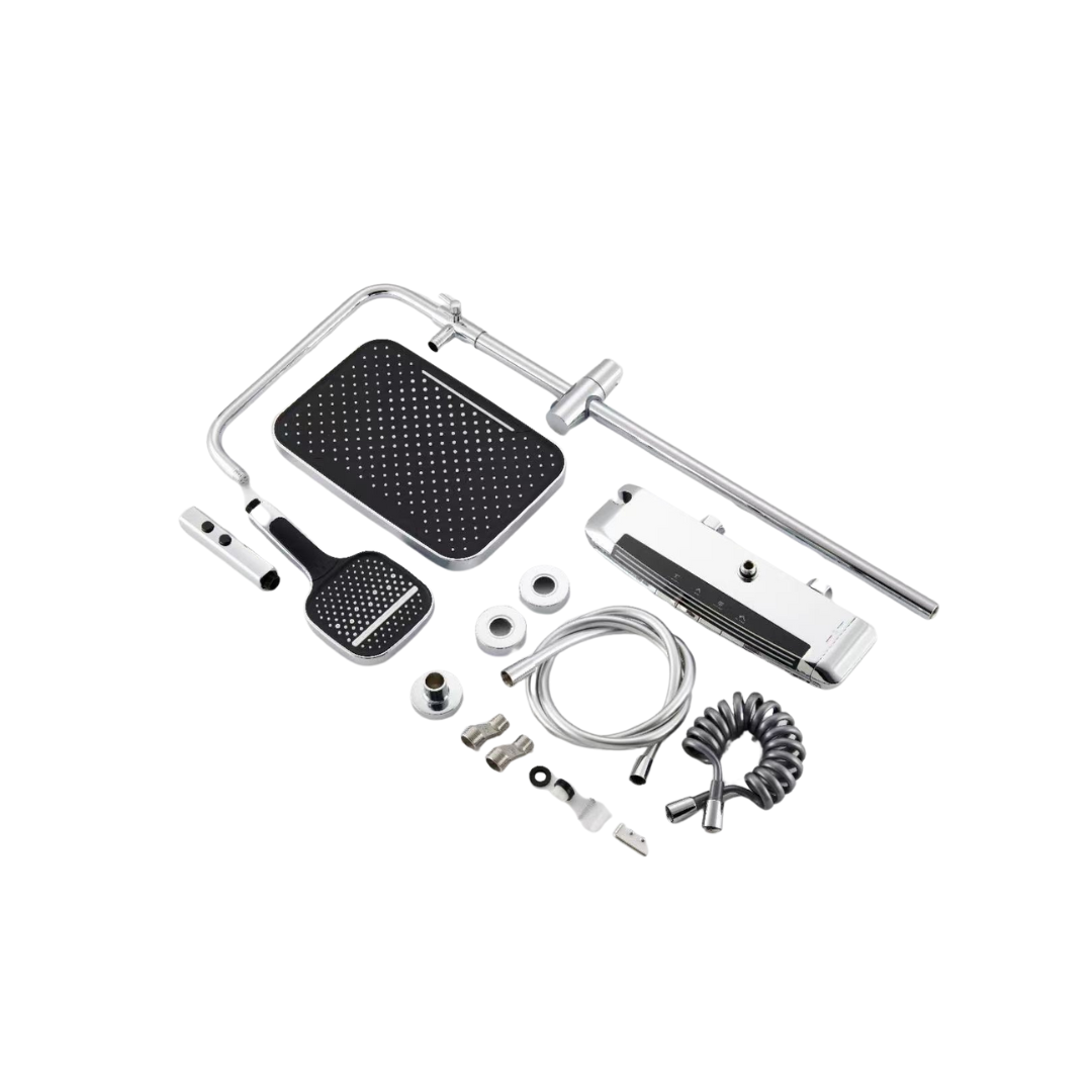 Thermostatische Opbouw Regendoucheset - Sandro - Chroom