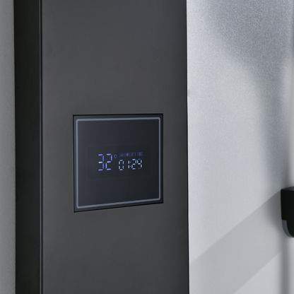 Douchepaneel Elena - LED - Digitaal display - Mat zwart- 145 × 18 × 65 cm