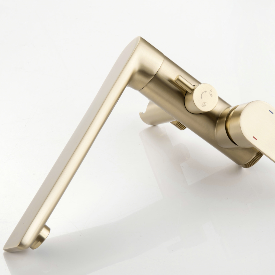 Vrijstaande badkraan Emilia - Geborsteld goud - 88 × 22 × 16 cm