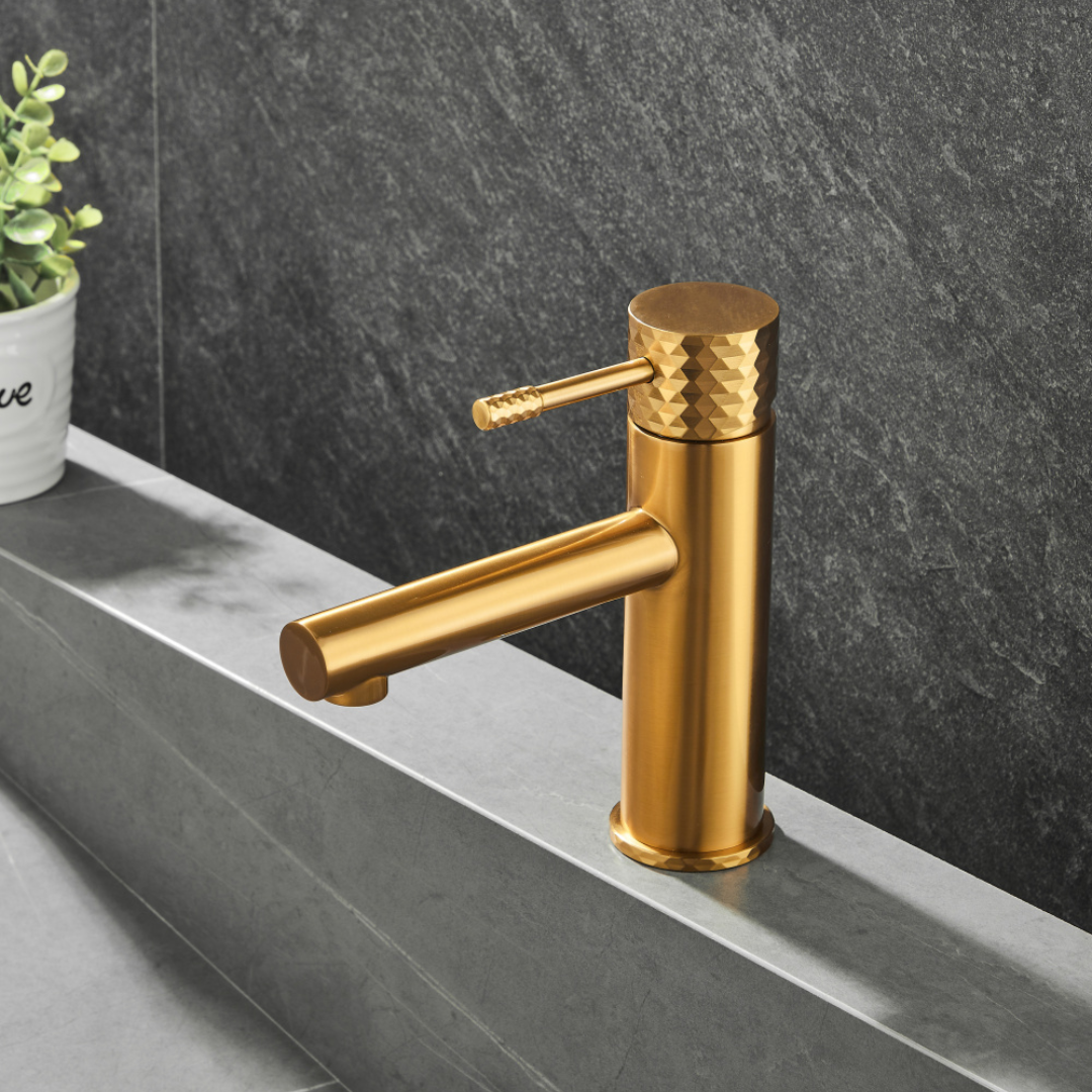 Opbouw wastafelkraan - Romano - Geborsteld goud