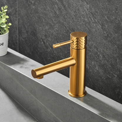 Opbouw wastafelkraan - Romano - Geborsteld goud