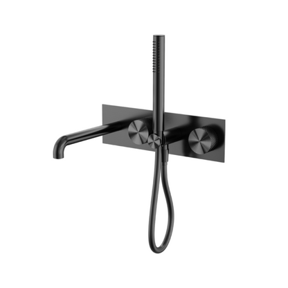 Inbouw badmengkraan Valencia - Staafhanddouche en uitloop - Grafiet