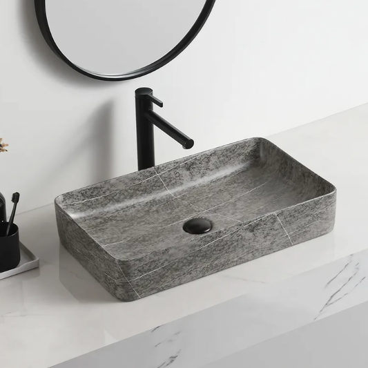 Opzet Waskom - Porselein - Isabella - Grijs - 610x350x110mm