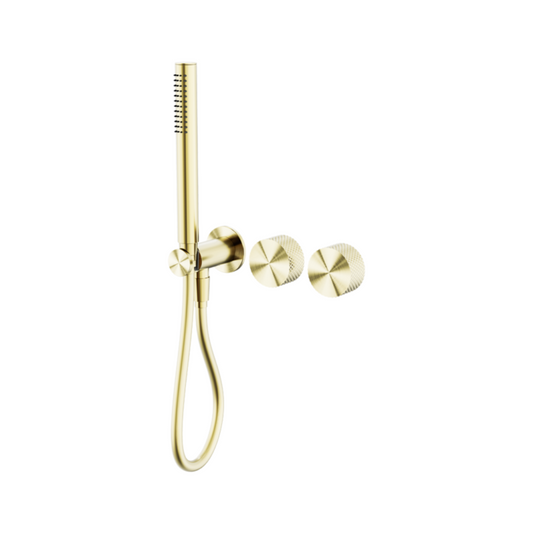 Inbouw douchemengkranen Valencia - Staafhanddouche - Zonder achterplaat - Brushed gold