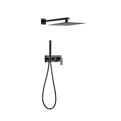 Thermostatische Inbouw Regendoucheset - Carla - Mat zwart