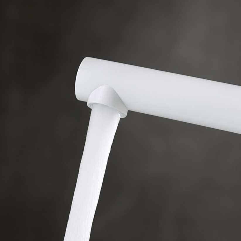 Hoge wastafelkraan Taylor - Mat wit - 30.5 × 5.5 × 18 cm