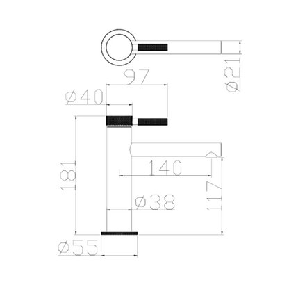 Opbouw wastafelkraan Taylor - Chroom