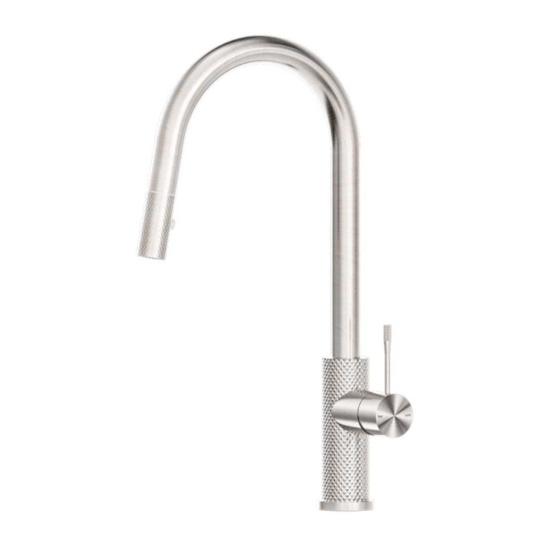 Keukenkraan Valencia – Uittrekbaar met sprayfunctie – Brushed nickel