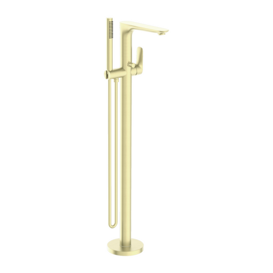 Vrijstaande badmengkraan Portofino - Staafhanddouche - Brushed gold