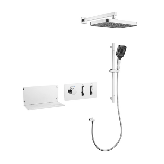 Thermostatische Inbouw Regendoucheset - Dante - Chroom