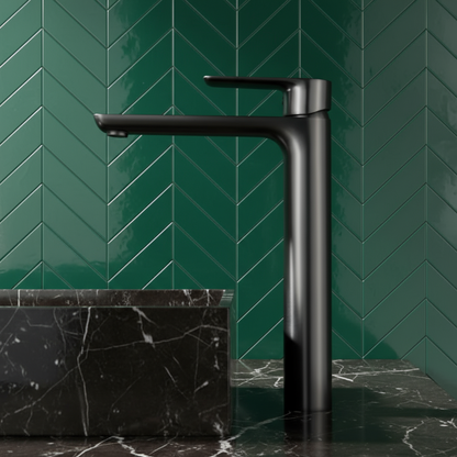 Hoge wastafelkraan  – Silvio – Gunmetal grey - 31,5 × 19 × 4,5 cm