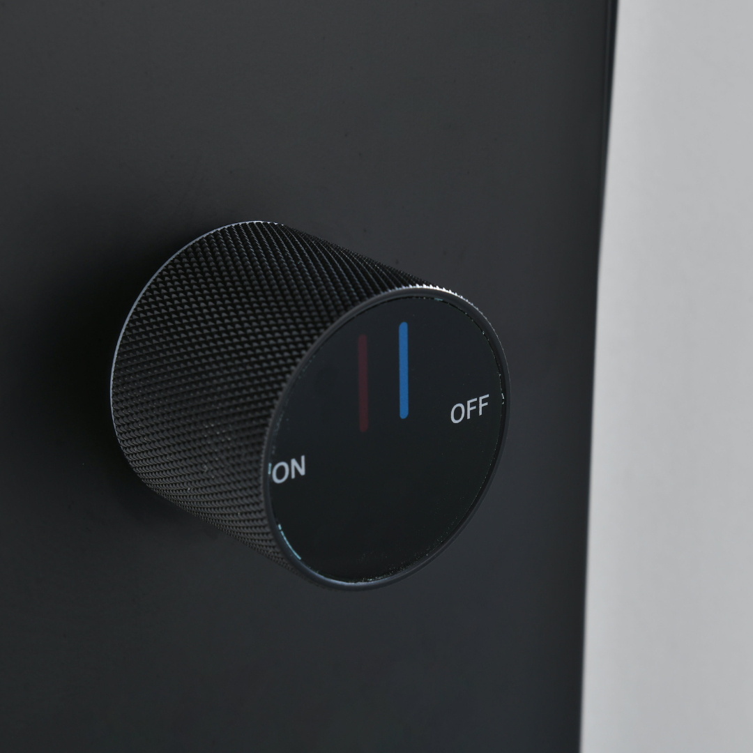 Douchepaneel Elena - LED - Digitaal display - Mat zwart- 145 × 18 × 65 cm