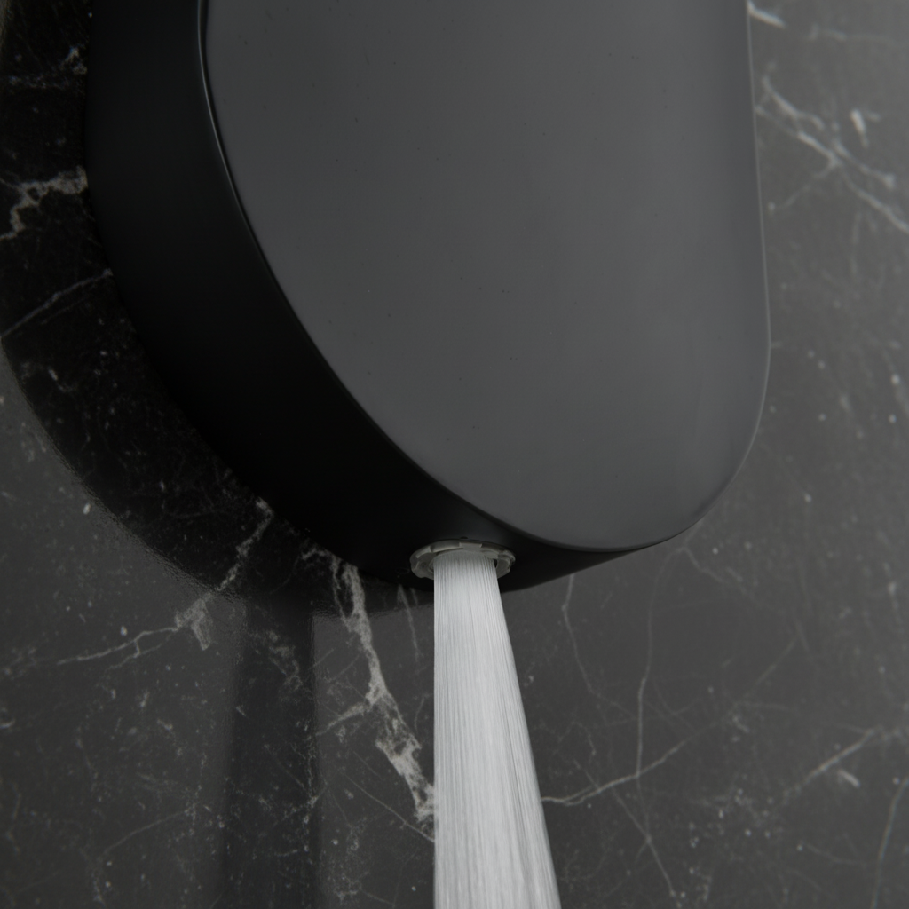 Douchepaneel Elena - LED - Digitaal display - Mat zwart- 145 × 18 × 65 cm