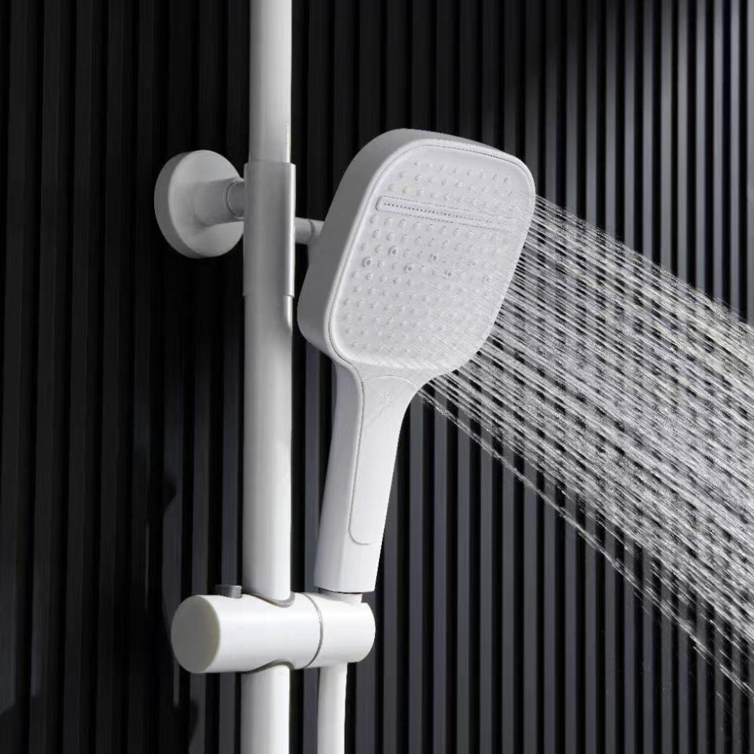 Thermostatische Opbouw Regendoucheset - Sandro - Mat wit