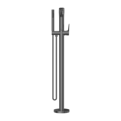 Vrijstaande badmengkraan Portofino - Staafhanddouche - Gun metal grey