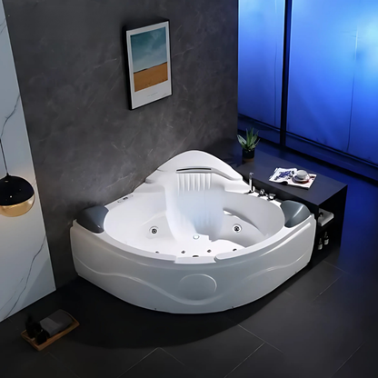 Hoekbad Massagebad – Bellavista – Glans Wit – 154x154x80 cm