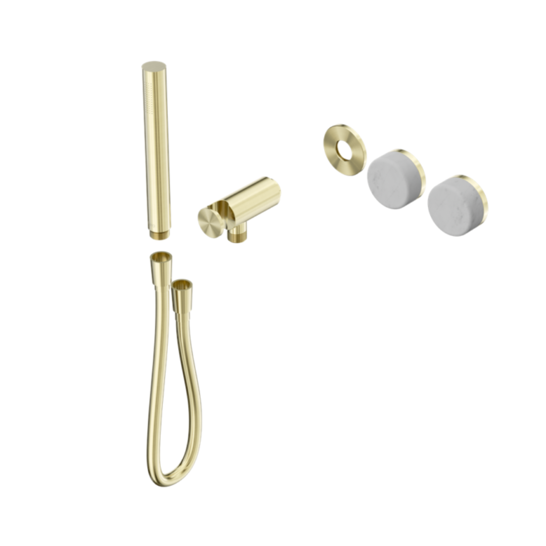 Inbouw douchemengkraan – Sorrento – Carrara – Staafhanddouche – Zonder achterplaat – Brushed gold