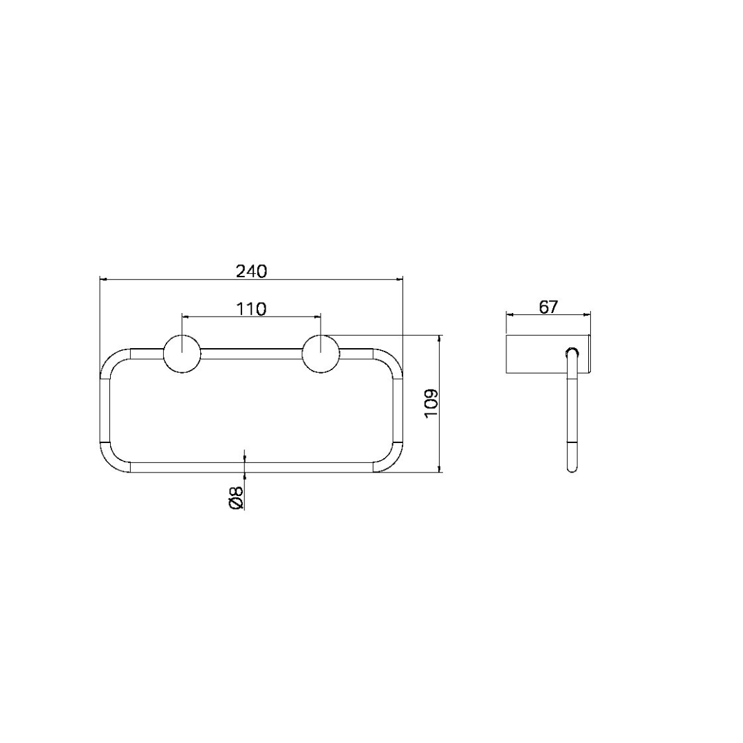 Handdoekring Capri – Graphite