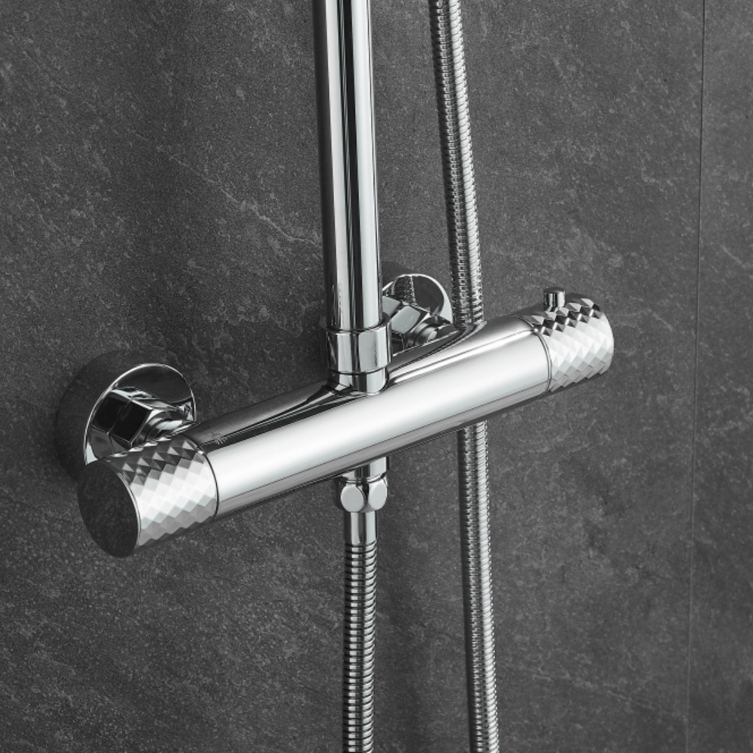 Thermostatisch opbouw regendoucheset - Julio - Chroom