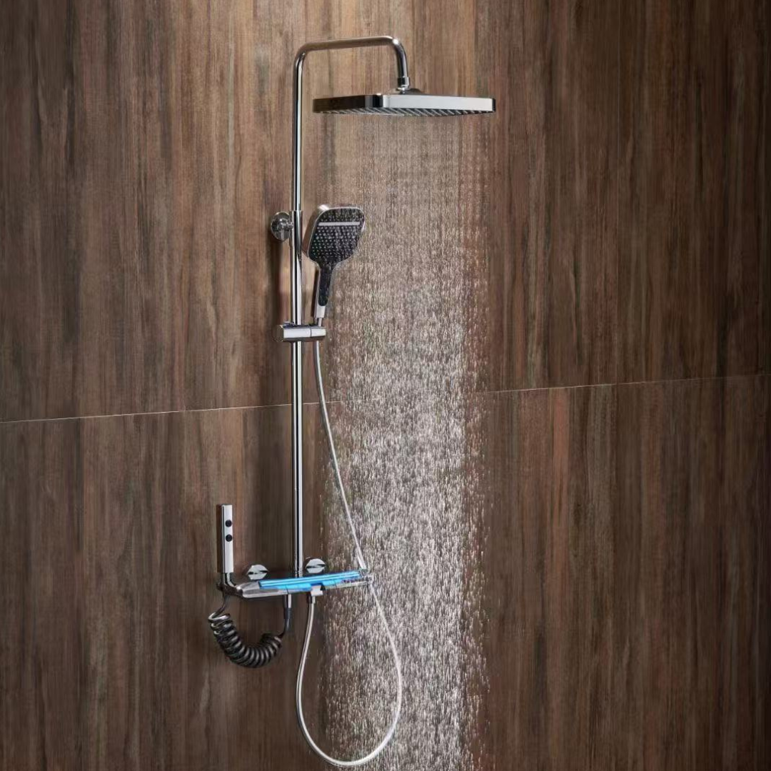 Thermostatische Opbouw Regendoucheset - Sandro - Chroom