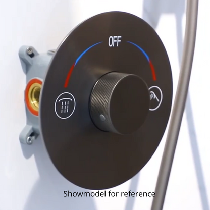 Inbouw Regendoucheset Amalia - Gunmetal grey - Incl. inbouwdeel