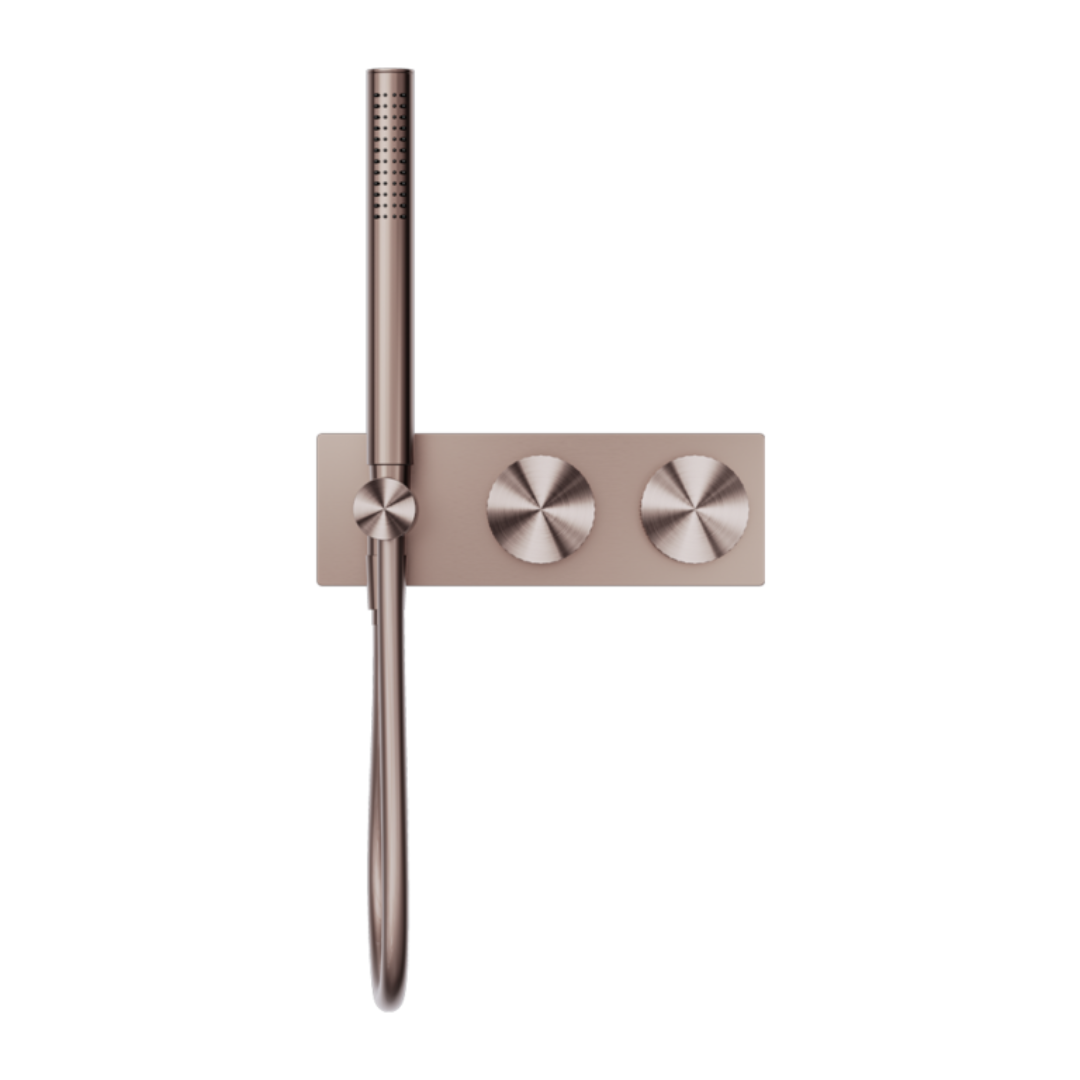 Inbouw douchemengkranen Valencia - Staafhanddouche - Brushed bronze