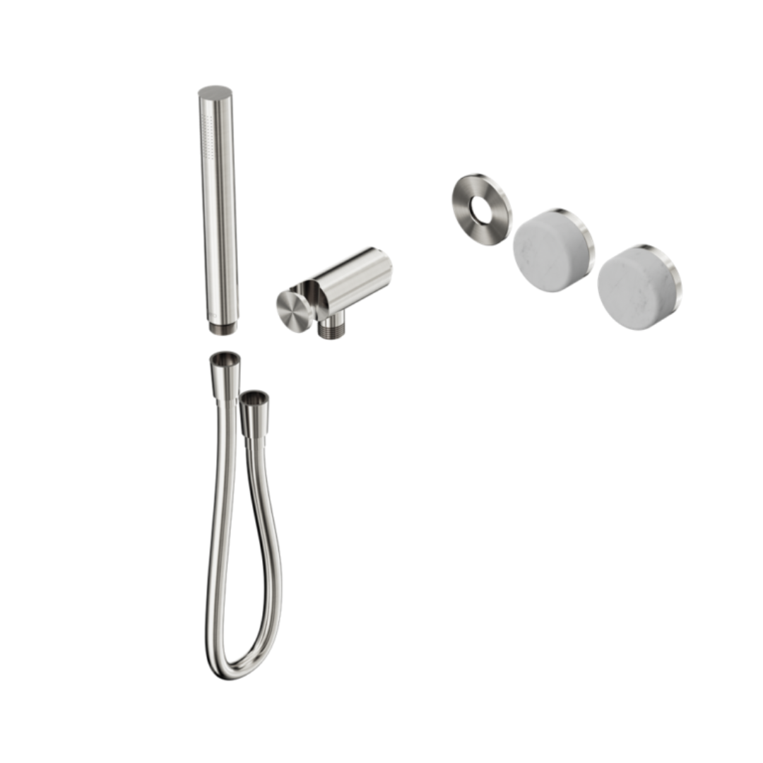 Inbouw douchemengkraan – Sorrento – Carrara – Staafhanddouche – Zonder achterplaat – Brushed nickel