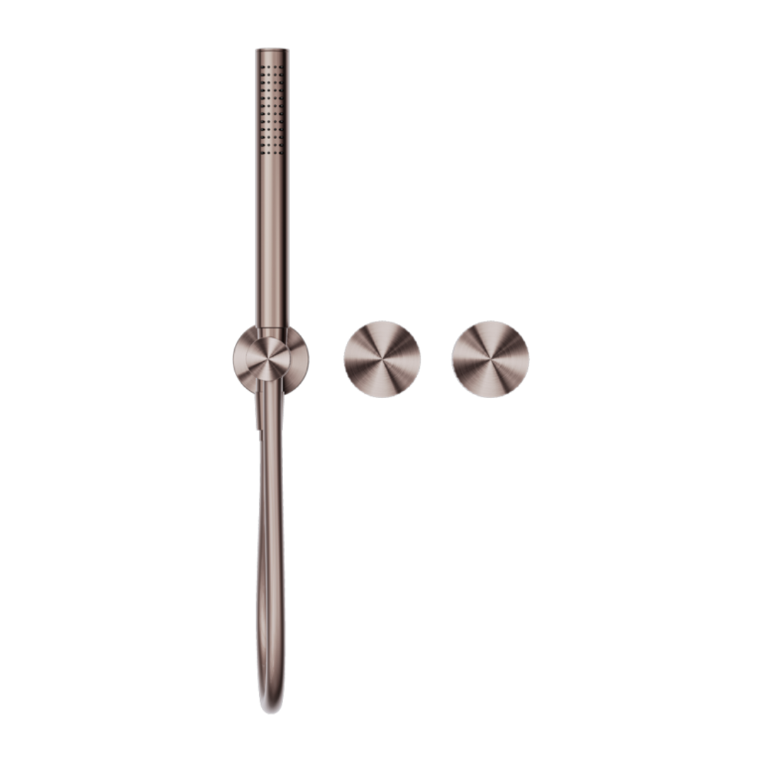 Inbouw douchemengkranen Valencia - Staafhanddouche - Zonder achterplaat - Brushed bronze