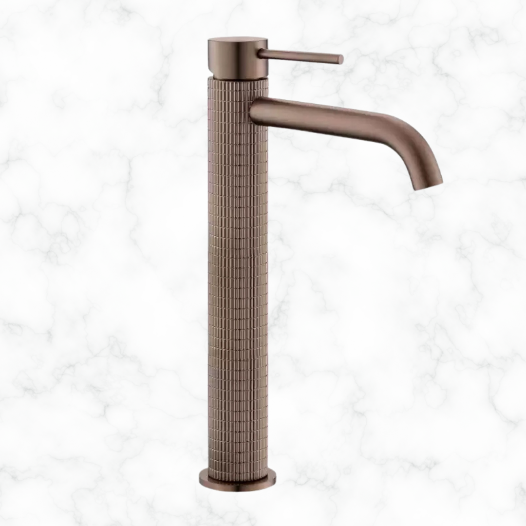 Hoge wastafelkraan Angelica - Brushed rose gold - 30.5 × 22.2 × 5.5 cm