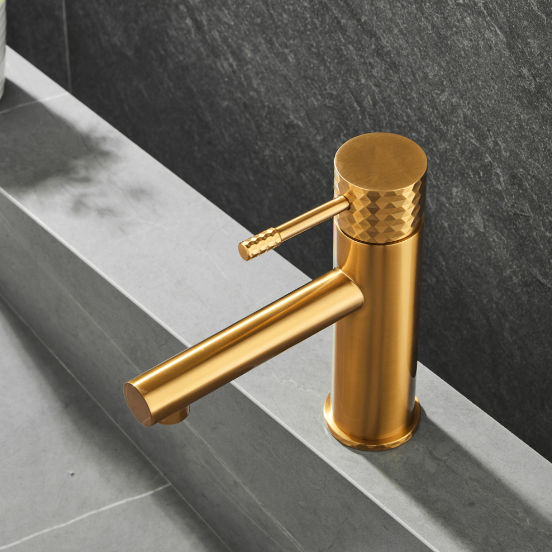 Opbouw wastafelkraan - Romano - Geborsteld goud