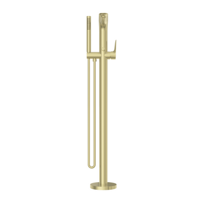 Vrijstaande badmengkraan Portofino - Staafhanddouche - Brushed gold