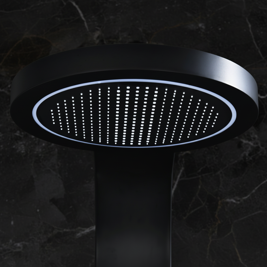 Douchepaneel Elena - LED - Digitaal display - Mat zwart- 145 × 18 × 65 cm