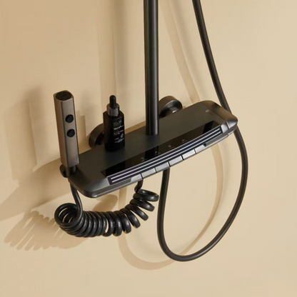 Thermostatische Opbouw Regendoucheset - Sandro - Mat zwart