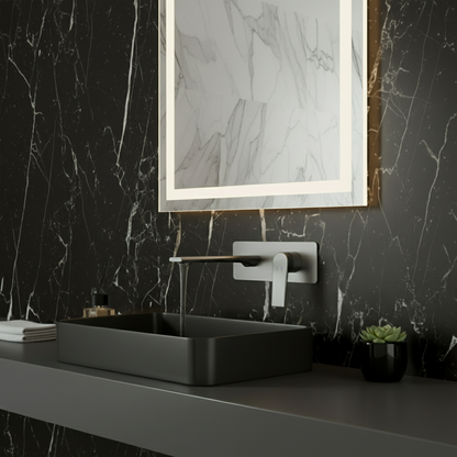 Inbouw wastafelkraan Diego  – Gunmetal grey - Incl. inbouwdeel - 22,5 × 11 × 20 cm