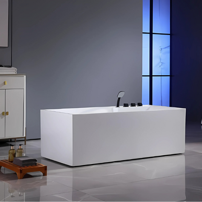 Vrijstaand Massagebad – Santorini – Glans Wit – 170x80x58 cm